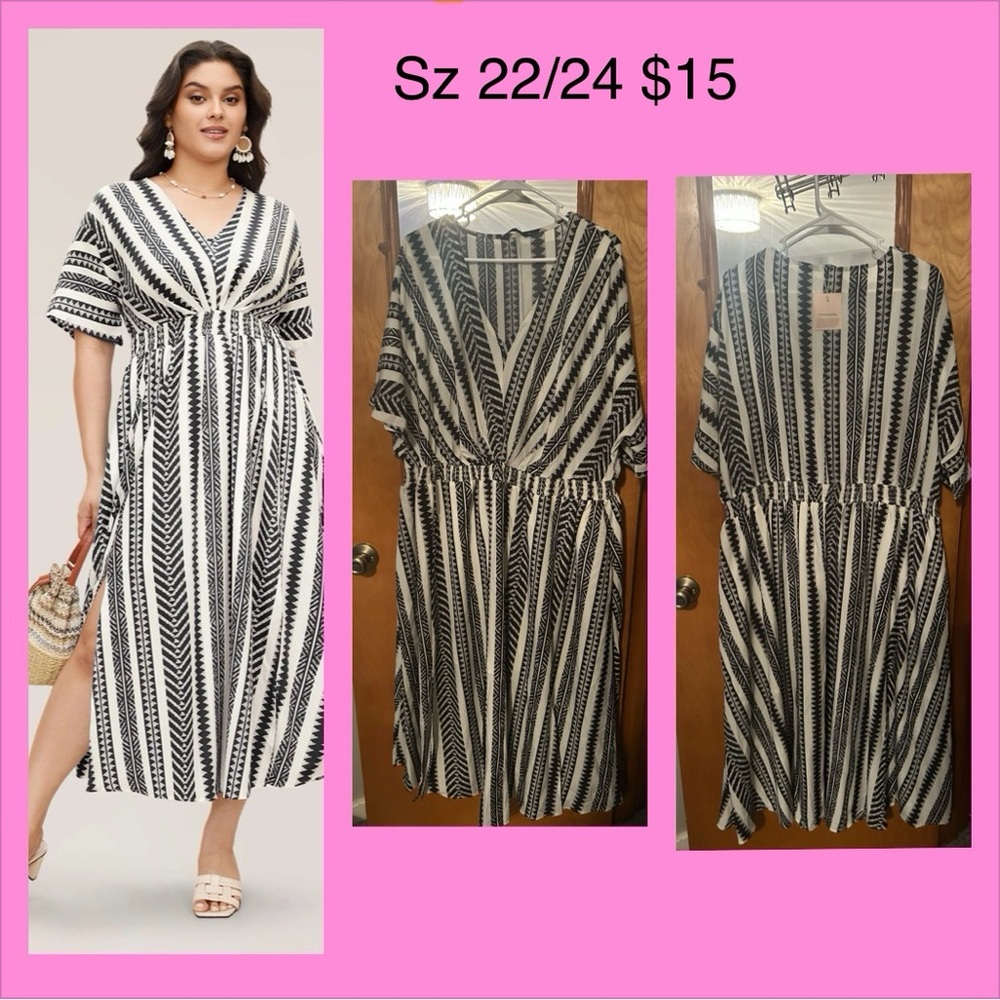 Black and White Striped Dress